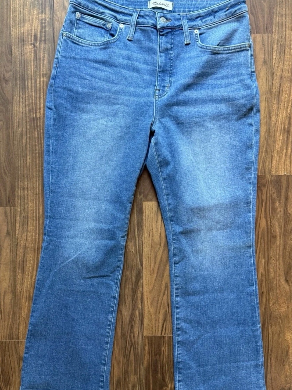 Madewell Mid Rise Kick Out Jeans Womens Size 31 Blue Denim NWOT